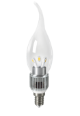 Лампа светодиодная диммируемая E14 5W 2700K свеча на ветру прозрачная HA104201105-D