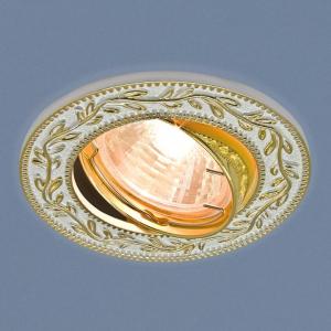 Встраиваемый светильник Elektrostandard 713 MR16 WH/GD белый/золото 4690389060717