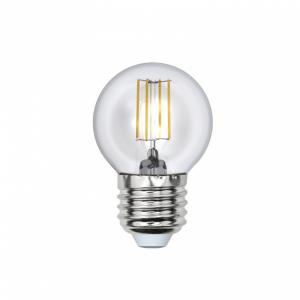 Лампа светодиодная (UL-00000196) E27 6W 3000K шар прозрачный LED-G45-6W/WW/E27/CL