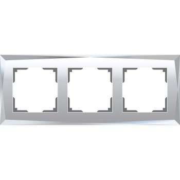Рамка Diamant на 3 поста зеркальный WL08-Frame-03 4690389143830