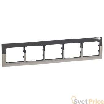 Рамка 5-постовая Legrand Galea Life хром 771935