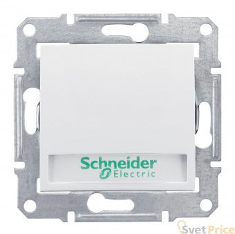 Выключатель кнопочный с подсветкой и полем для надписи Schneider Electric Sedna 10A 250V SDN1600321
