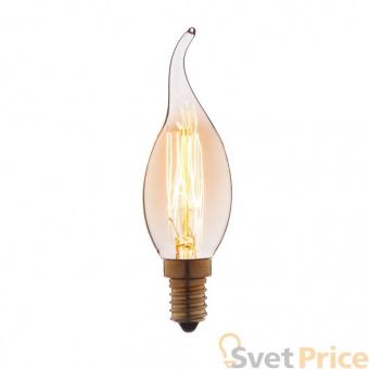 Лампа накаливания E14 40W свеча на ветру прозрачная 3540-GL