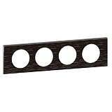 Рамка 4-постовая Legrand Celiane Corian чёрный рельеф 069024