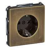 Розетка Schneider Electric Merten Antique/Artec с/з и шторками MTN2301-4143