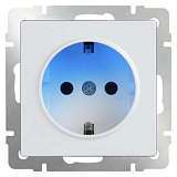 Розетка с заземлением и подсветкой Werkel белая WL01-10-03 4690389128516