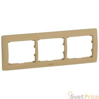 Рамка 3-постовая Legrand Galea Life Havanna бежевая 771992