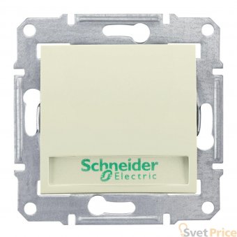Выключатель кнопочный с подсветкой и полем для надписи Schneider Electric Sedna 10A 250V SDN1600347