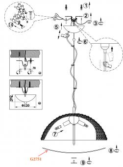 Подвесной светильник Odeon Light Lotte 2751/5
