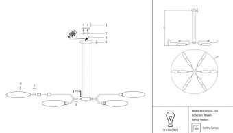 Подвесная люстра Maytoni Ventura MOD012CL-12G