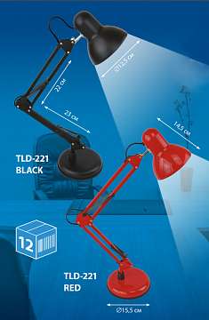 Настольная лампа (UL-00002121) Uniel TLI-221 Red E27