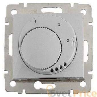 Термостат Legrand Valena Комфорт с выключателем алюминий 770227