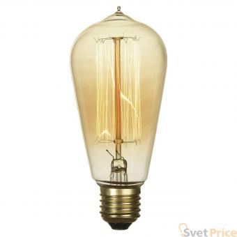 Лампа накаливания E27 60W 2700K колба прозрачный GF-E-764