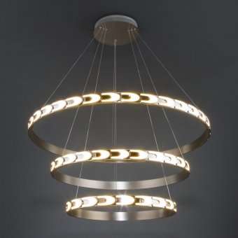 Подвесной светодиодный светильник Eurosvet Chain 90163/3 сатин-никель