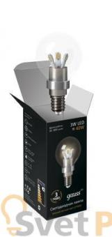 Лампа светодиодная E14 3W 2700K шар прозрачный HA105201103