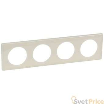 Рамка 4-постовая Legrand Celiane слоновая кость 066624