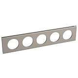 Рамка 5-постовая Legrand Celiane никель велюр 069120