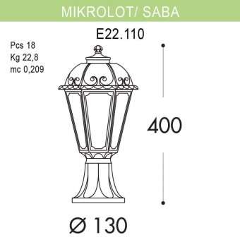 Уличный светильник Fumagalli Mikrolot/Saba K22.110.000.BXF1R