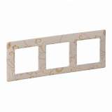 Рамка 3-постовая Legrand Valena Life Ампир бежевый 754113