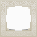 Рамка Flock на 1 пост слоновая кость WL05-Frame-01-ivory 4690389046902