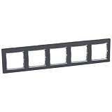 Рамка 5-постовая Legrand Valena ноктюрн/серебряный штрих 770395