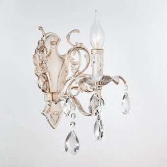 Бра Eurosvet Kiva 3113/1 белый с золотом/прозрачный хрусталь Strotskis