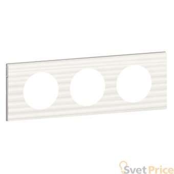 Рамка 3-постовая Legrand Celiane Corian белый рельеф 069013