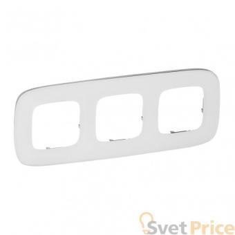 Рамка 3-постовая Legrand Valena Allure Белое стекло 755543