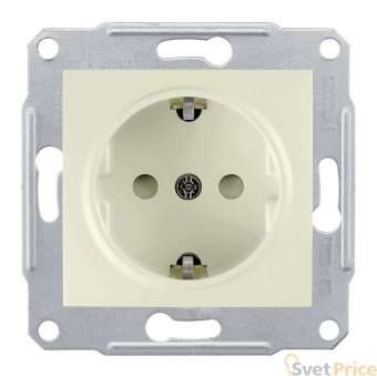 Розетка Schneider Electric Sedna с/з со шторками 16A 250V SDN3000147