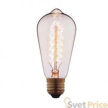 Лампа накаливания E27 60W колба прозрачная 6460-S
