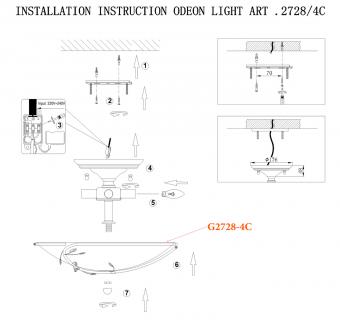 Настенный светильник Odeon Light Regana 2728/4C