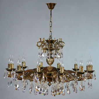 Подвесная люстра Ambiente Leon 2128/12 PB Tear Drop