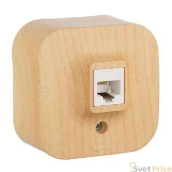 Розетка телефонная RJ11 Legrand Quteo дерево 782274