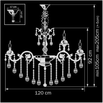 Подвесная люстра Osgona Antica 779218