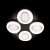 Потолочный светодиодный светильник Ambrella light Orbital Crystal Sand FS1584/4 208W D585*585