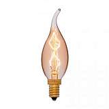 Лампа накаливания E12 40W золотая 053-709