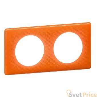 Рамка 2-постовая Legrand Celiane оранжевый муар 066652