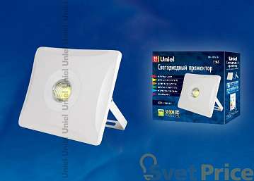 Прожектор светодиодный (UL-00001044) Uniel 30W 4000K ULF-F11-30W/NW IP65 180-240В WHITE