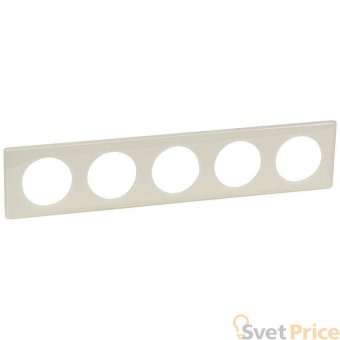Рамка 5-постовая Legrand Celiane слоновая кость 066625