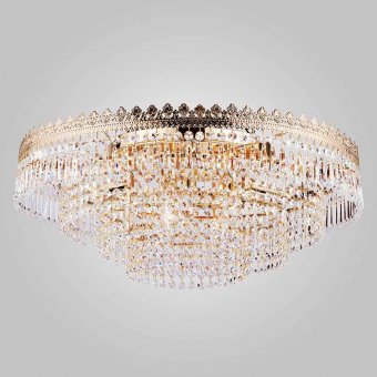 Потолочная люстра Eurosvet Diadema 10078/10 золото/прозрачный хрусталь Strotskis