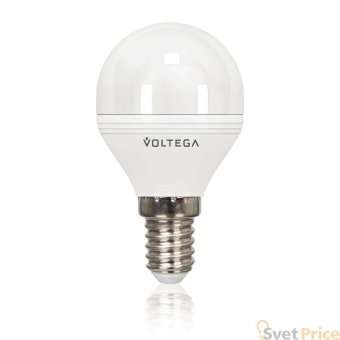 Лампа светодиодная Voltega E14 5.5W 4000К матовая VG2-G2E14cold5W 8441