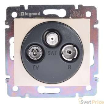 Розетка TV-FM-SAT Legrand Valena Звезда слоновая кость 774110