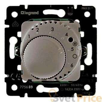 Термостат Legrand Galea Life теплых полов с НО контактом титановая 775690