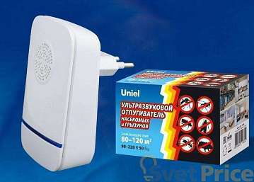 Ультразвуковой отпугиватель насекомых и грызунов (UL-00004563) Uniel UDR-E12 Ivory