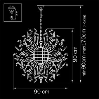 Подвесной светодиодный светильник Osgona Artglass 890031