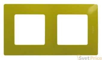 Рамка 2-постовая Legrand Etika зелёный папоротник 672542