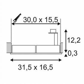 Встраиваемый светильник SLV New Tria 2 QRB111 113810