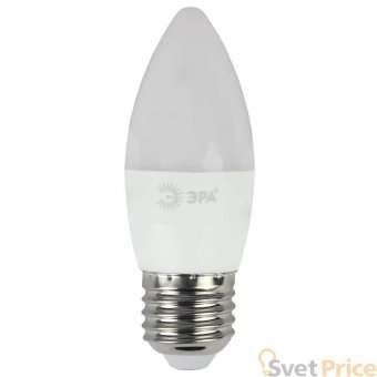 Лампа светодиодная ЭРА E27 7W 6000K матовая LED B35-7W-860-E27