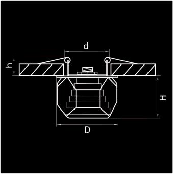 Встраиваемый светильник Lightstar Romb 004060