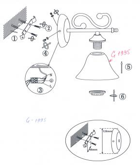 Бра Odeon Light Gamma 1995/1W